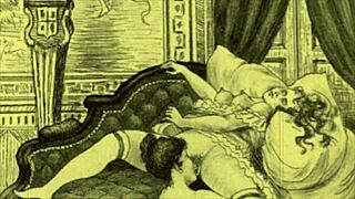 Look at this vintage erotic cartoon art from anime hentai collection.
