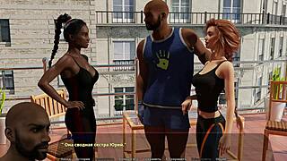 Complete Gameplay Haley's Story Part 1 With Ebony Bodybuilder Bathing In Underwear!