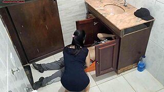 i trusted my wife with the plumber, but she shocked me in the bathroom
