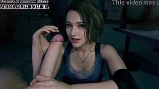 yo, check jill valentine cosplay handjob in uncensored hentai ai art! 🔥