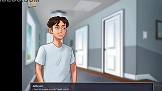 Watching Sexy Jamie Shower In Summertime Saga.