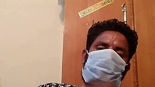 hot gay masturbation in wife's silk gown turns steamy