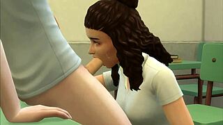 I'm So Hooked On This Virgin Schoolgirl Getting Her First Creampie In Class!