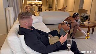 Oops, spilled it! Guess I’ll pay with my body, says cleaning lady.