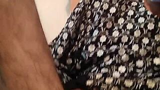 hot gay masturbation in wife's silk gown turns steamy