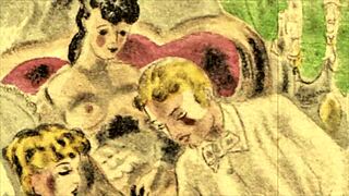 Vintage Erotic Comic Illustration
