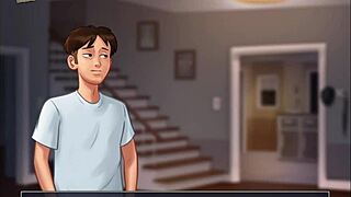 Watching Sexy Jamie Shower In Summertime Saga.