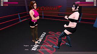 Nagini battles Julia in kinky fight club at night club with dancing