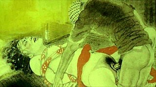 Vintage erotic sketches with detailed sensual cartoon art