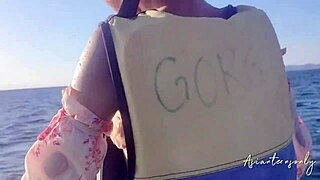 Proper Cumshot Into Pussy After Having Fun With Jet Sky And Beach