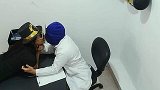 Yo, masked doctor bangs nurse in office before party