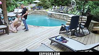 Skinny perp pounded hard by officer's thick load