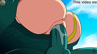 Bulma Licks Maron's Wet Pussy in Wild Hentai Threesome