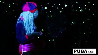 Two Hot Blondes Share Passionate Halloween Encounter.