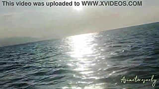 Proper Cumshot Into Pussy After Having Fun With Jet Sky And Beach