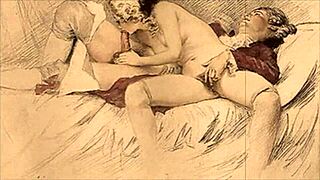 Detailed Vintage Erotic Cartoon Drawings From Antique Era