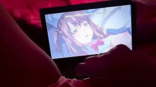 Kawaii girl's homemade video of Hentai viewing with friend
