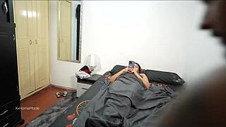 Unexpected twist after sharing bed with stepson. Latina teen bent over for intense doggystyle!