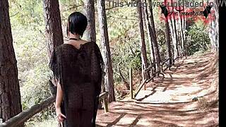 Gothic Latina Elf Whore Masturbates Solo in Colombian Forest Nature