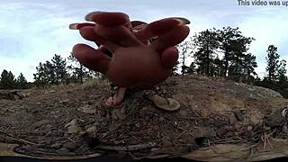 Big dick boss gets punished by a giantess in 360 degree VR video