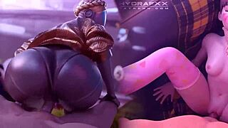 I’m obsessed with this 3D femme fatale in wild PMV action.