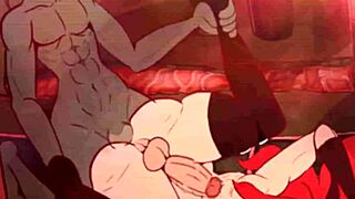 Demon Fuck Devil Lynn Battles D Golem in Wild Animation