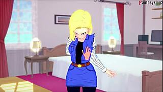 Master roshi gets a blowjob from android 18 for cash in this dragon ball zex movie.