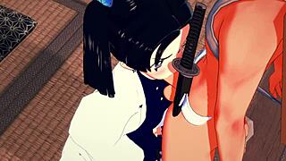 Man, I Screwed Up but Demon Slayer Hentai with Aoi Kanazaki and Tanjiro Sucking is Insane