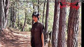 Gothic Latina Elf Whore Masturbates Solo in Colombian Forest Nature