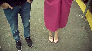 Damn, huge tits blonde banged by two guys, swallows loads! 💦