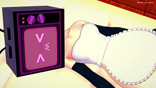 Feeling Wild as TV Woman Wears Apron in Nurse Room for Hentai Fun