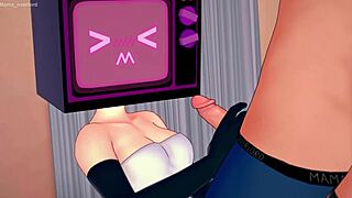 Feeling Wild as TV Woman Wears Apron in Nurse Room for Hentai Fun