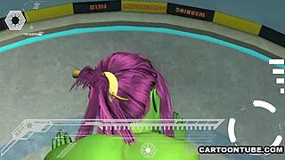 3D АЛИЕН получава циците и путката си чукани силно от POV