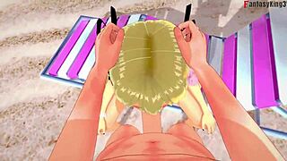 marie rose bikini fucking on the beach in 3d fantasy hentai