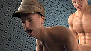 Cartoon porn with a military theme and gay content