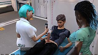 hey, stranded in space 26, she’s dying to grab my huge cock, isn’t she?