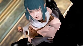 3d hentai with demon king banging warrior in action