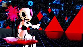 In the harem hotel, the cute 3D anime girl with big tits welcomes guests for sexy adventures