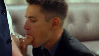 I watch hot gay sex in the office.