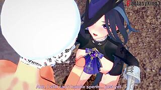 Clorinde fucks hard in 3D Genshin Impact fantasy!