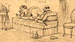 vintage erotic drawings with a sensual retro vibe