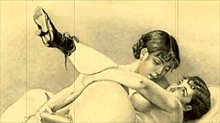 vintage erotic drawings with a sensual retro vibe