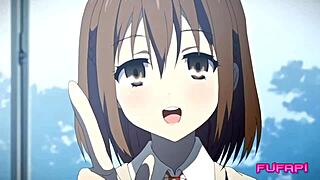 haciendo que mi compañera se corra a chorros en este hentai anime