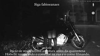 Milf Shows Pussy Outdoors For Cuckold