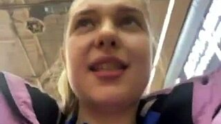 This teen with big tits got wild in public. The close-up action was just unreal.