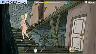 Playing Fuckerman and cumming on Ella's big tits 😈