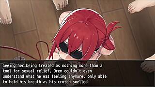 Bundet anime pige bliver fingeret og kneppet i gangbang med legetøj