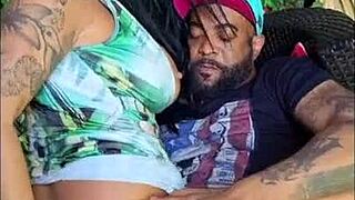 Dru Fucks Brazilian Chick Bent Over Doggy Style in Garden Ass Shaking Orgasm Teasing