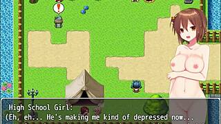 Girl asks, 'Why am I naked in this new world?' as she shows off her big tits.