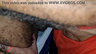 voyeur watches huge dick fuck boyfriend's ass